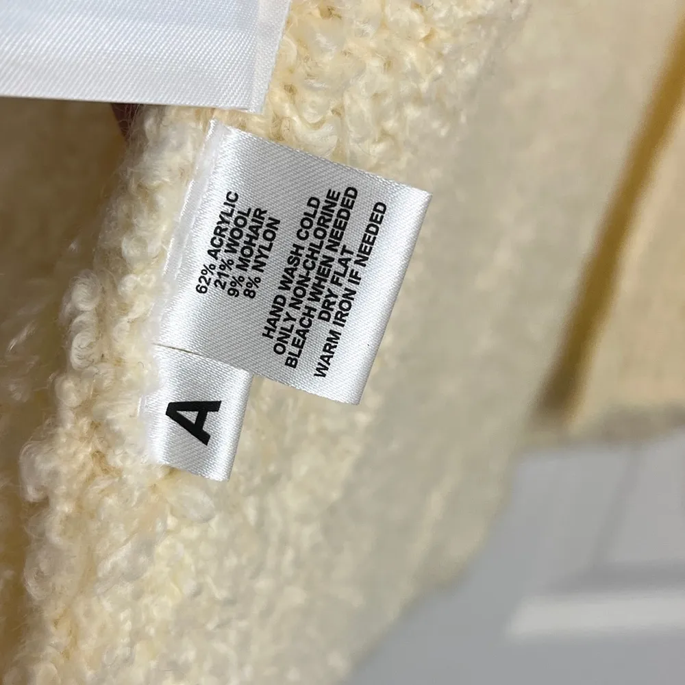 Loft NWT Mohair & Wool Blend Boucle Knit Open Front Cardigan Sz M Soft Fuzzy - Image 5