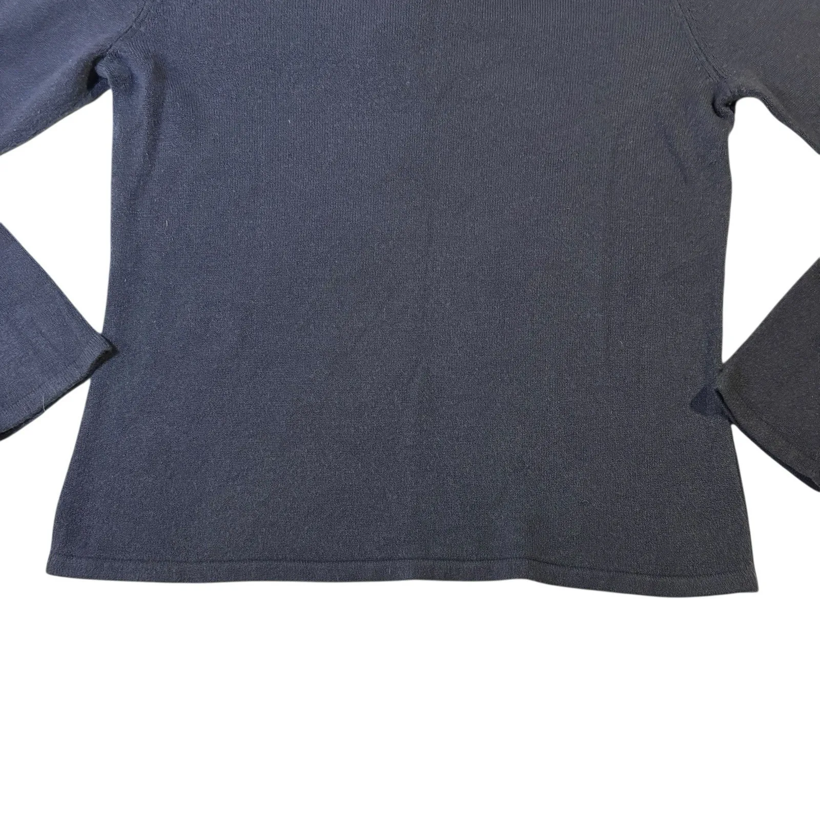 Norton McNauchton Women's Long‎ Sleeve Dusty Blue Fur Collared Sweater Size S - Image 5