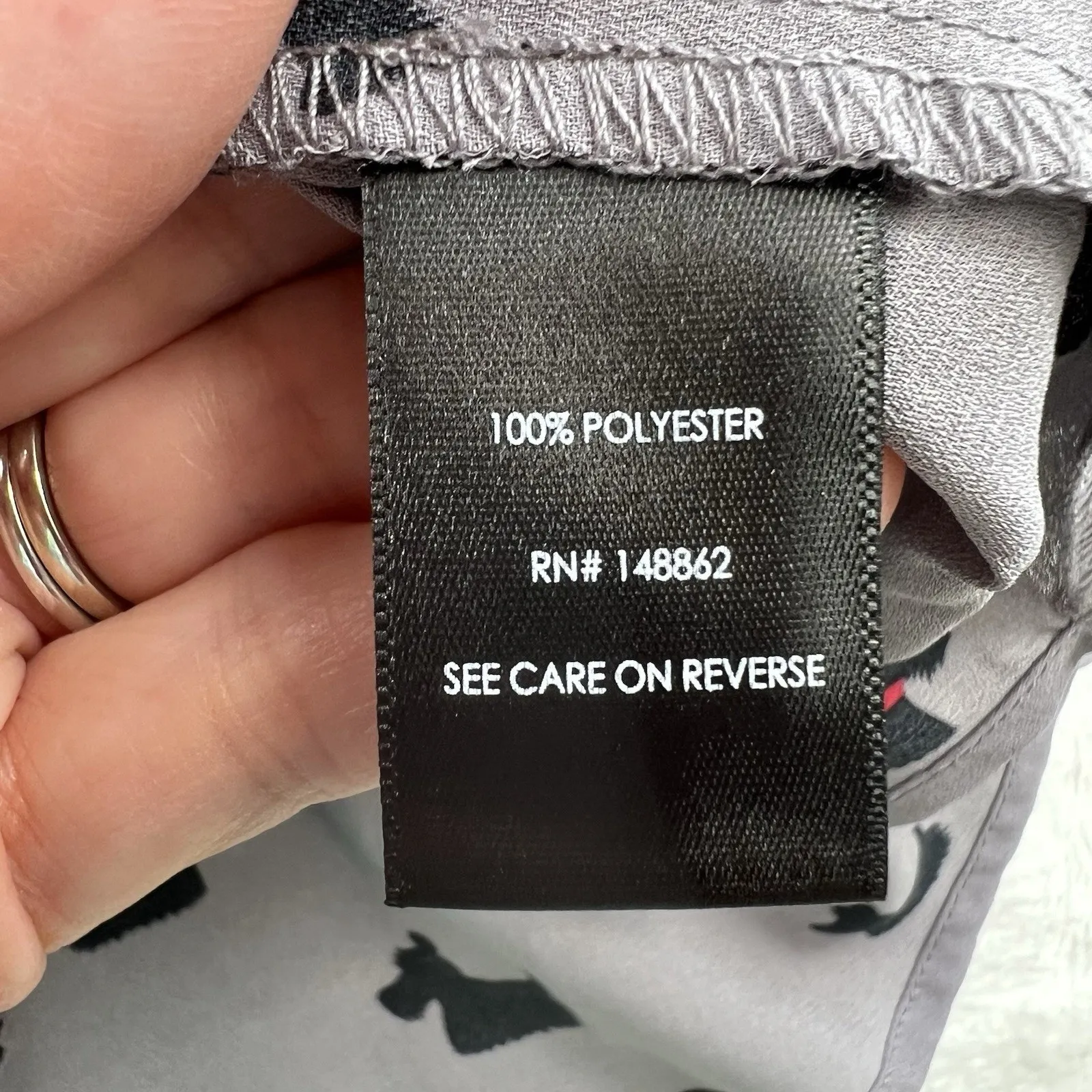 Torrid Plus 3X Harper Scottish Terriers Blouse Georgette Top Popover 3/4 Sleeve - Image 7