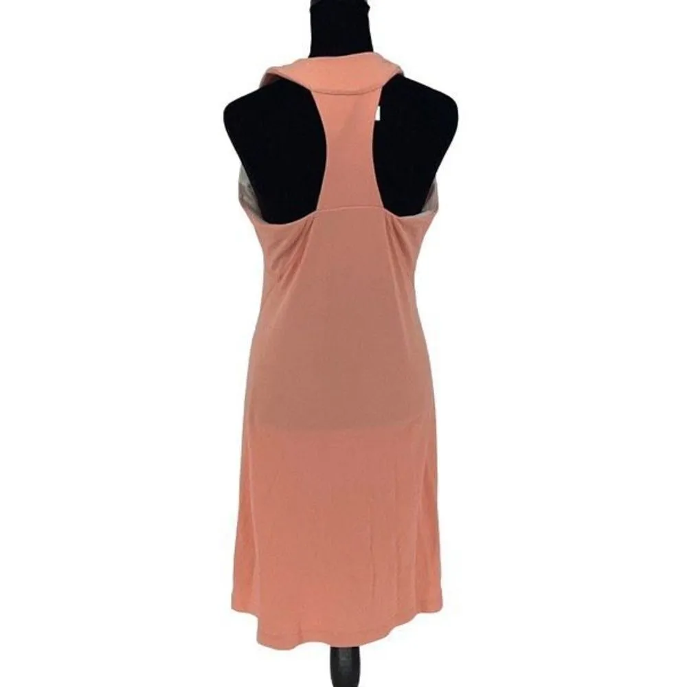 Lucy Activewear Jewel Neck Racerback Sleeveless Padded Athletic Dress Peach Larg Pink Size L - Image 4