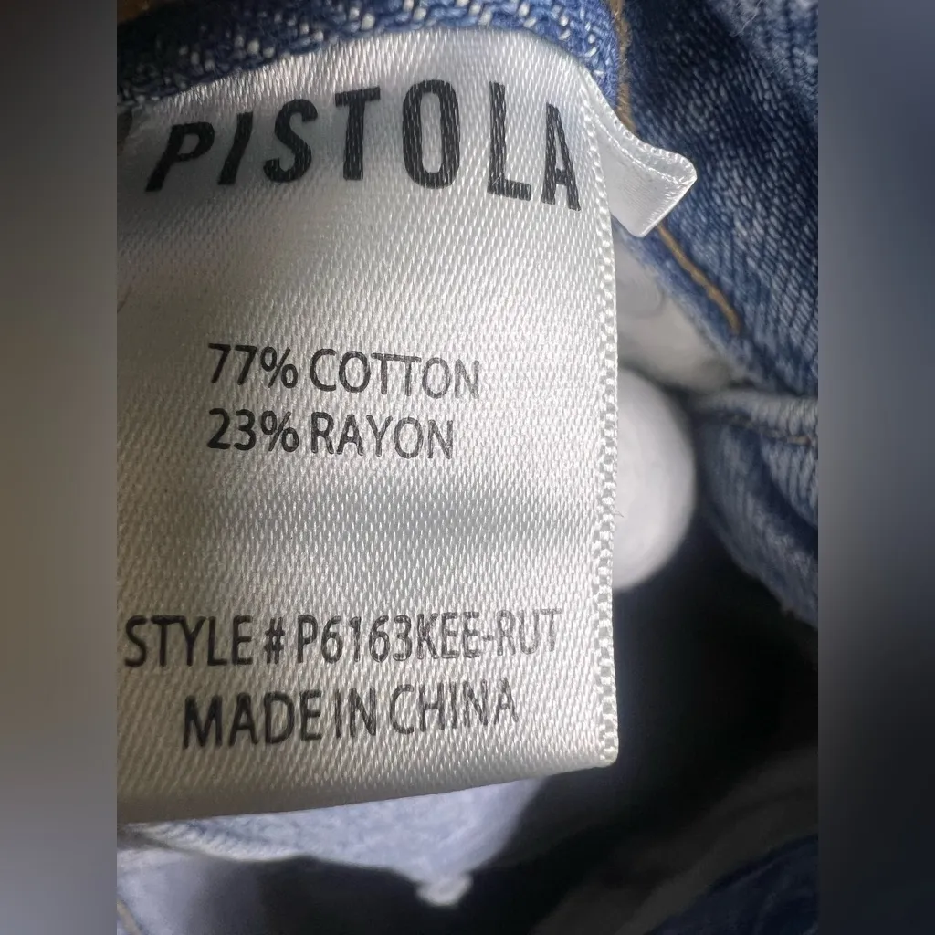 Pistola Stevie High Waist Denim Wide Leg Jeans in size 25. - Image 10