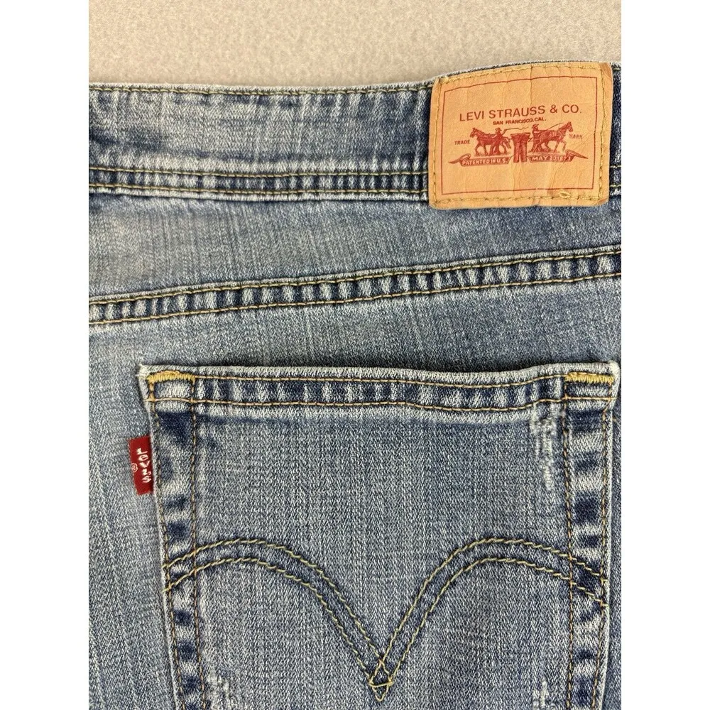 Levis 518 Superlow Jeans Women 34x30 Blue Bootcut Fading Sz Tag 13 S - Image 11