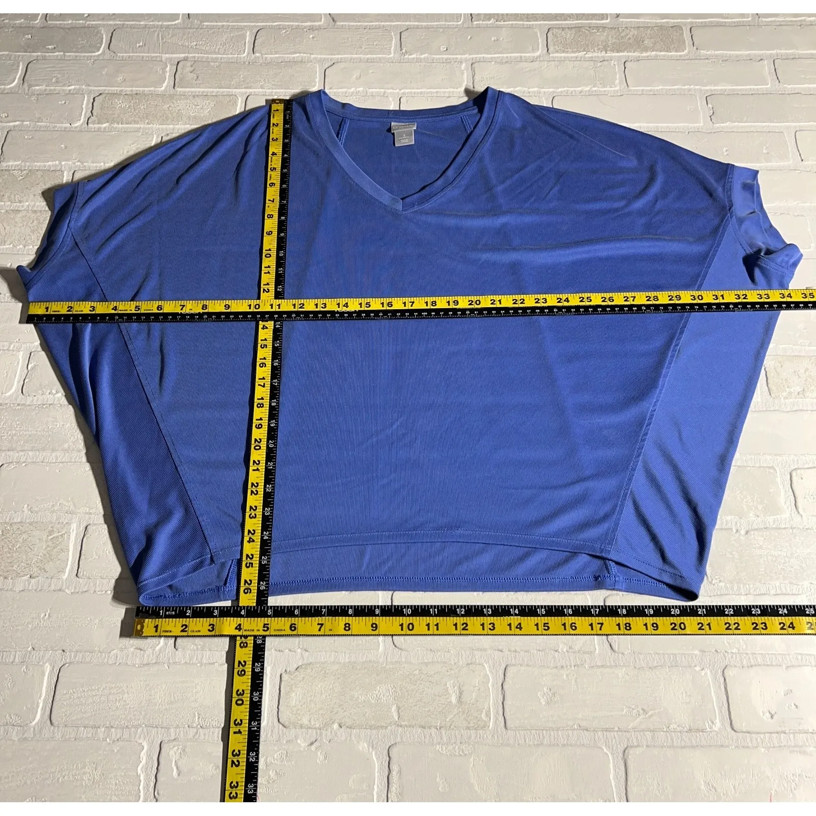 Chicos‎ 3 Top Womens XL Purple Ribbed Knit Dolman 3/4 Sleeve V-Neck Relaxed Fit - Image 2