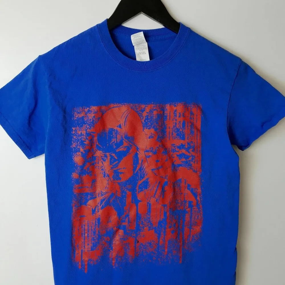 Daredevil T Shirt Blue S Small Marvel Superhero TV Show Graphic Tee Cotton Solid - Image 9