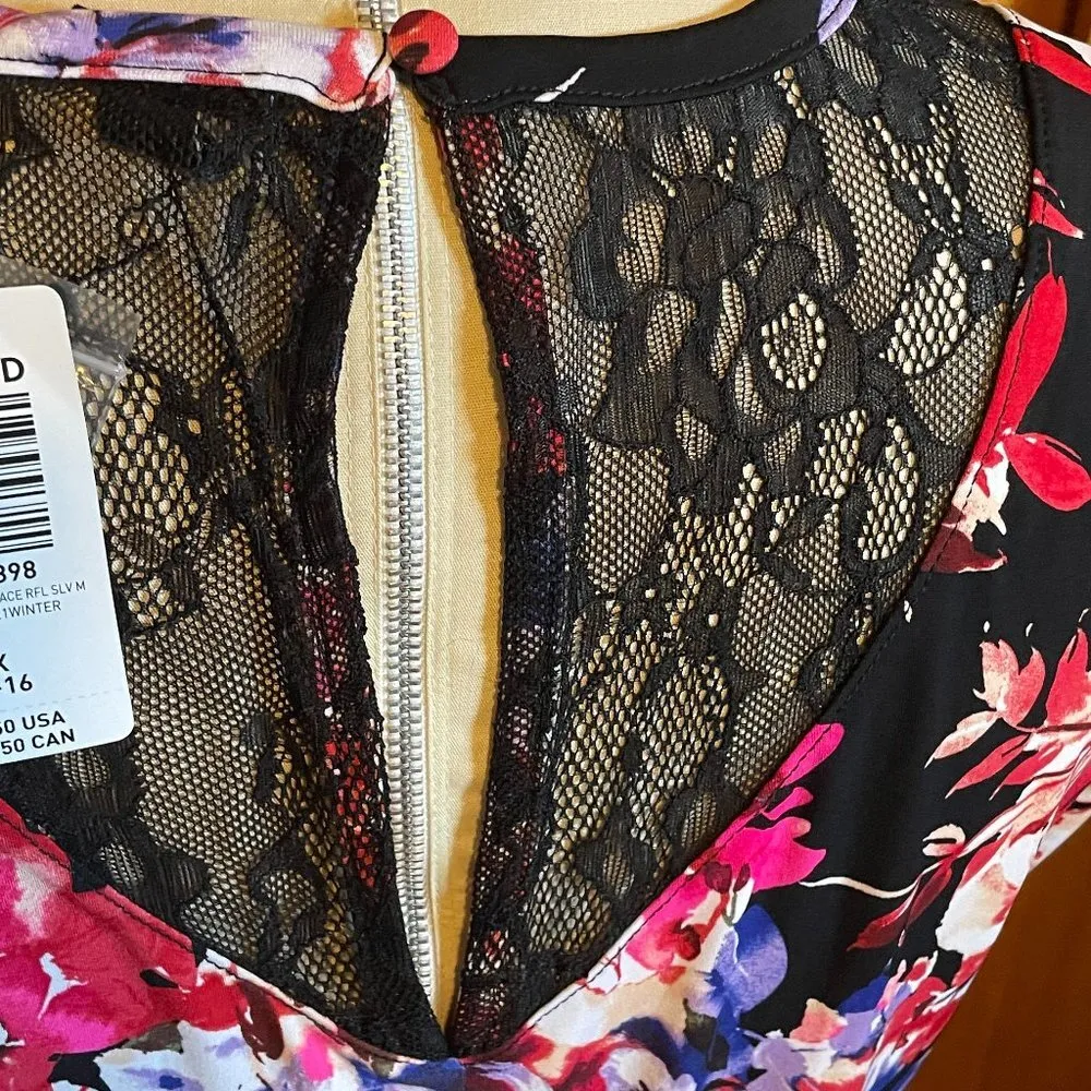 🌸 NWT Maxi dress floral black lace with ruffle sleeves TORRID 1, 1X, XL, 16 - Image 7