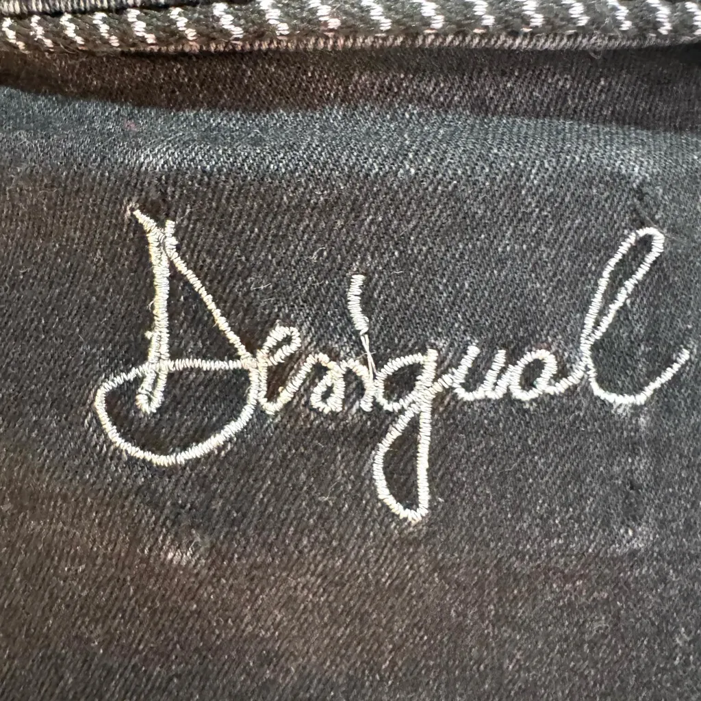 Desigual CHAQ Black Panther Women's Denim Knit Jacket sz 2 / EU 34 - Image 5