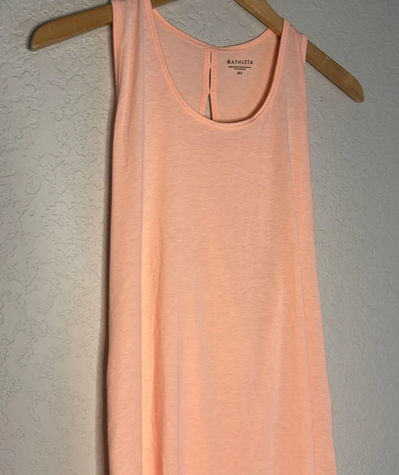 Athleta Essence Vital Tie‎ Back Tank Top Peach Orange XLT Pilates Yoga Tall - Image 3