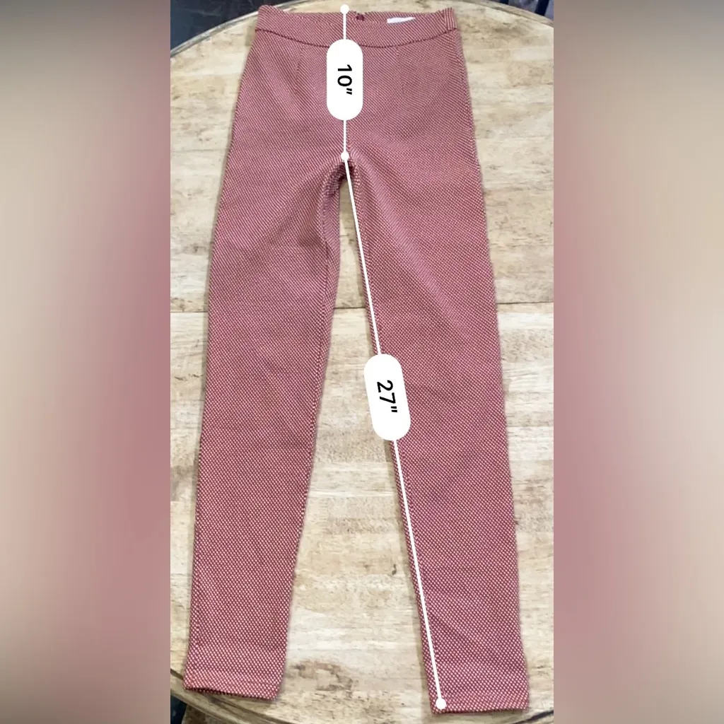 Urban Outfitters Women’s XS Rayon Blend Rust/Cream Polka‎ Dot Ponte Pants - Image 10