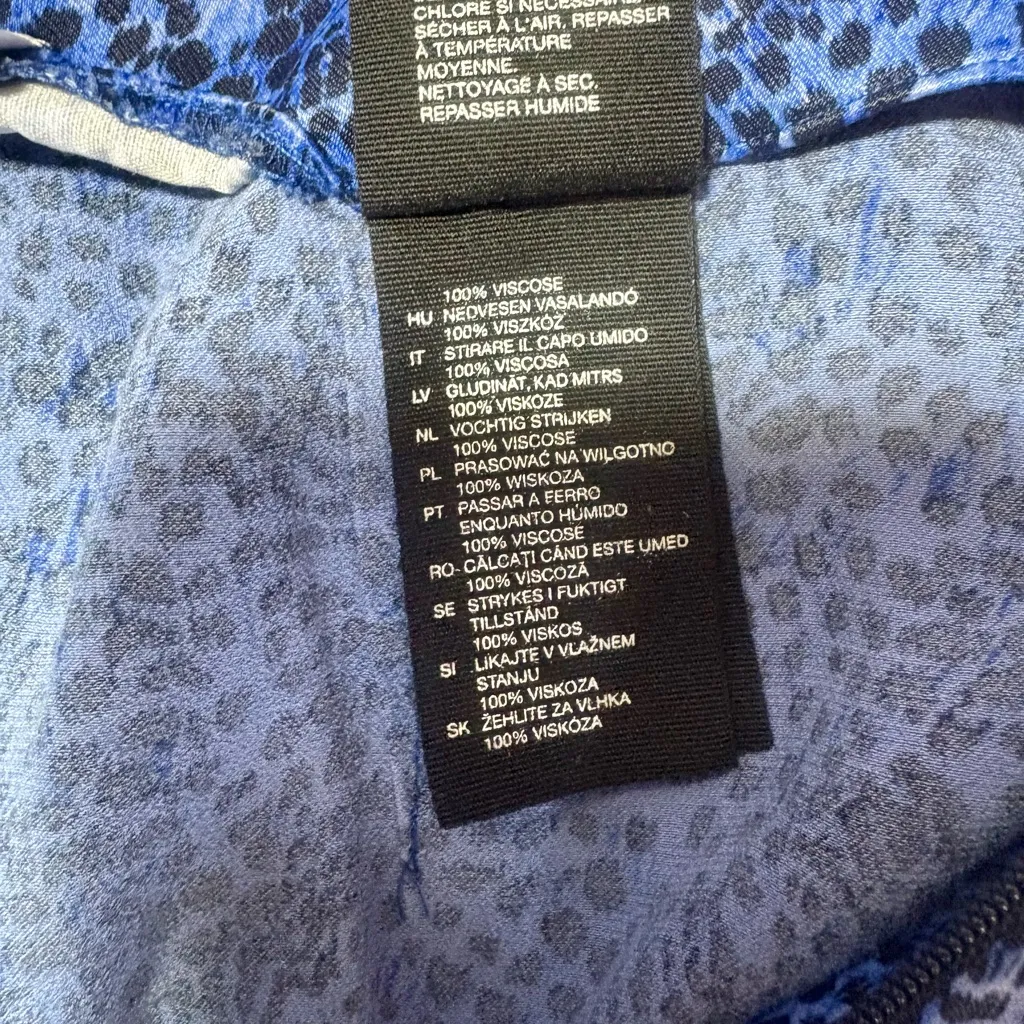 & OTHER STORIES Paris Atelier Blue Leopard Print Midi Skirt - Image 9