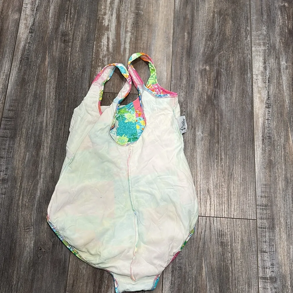 Lilly Pulitzer  White Label Pink Patchwork One Piece Swimsuit size 12 - Image 7