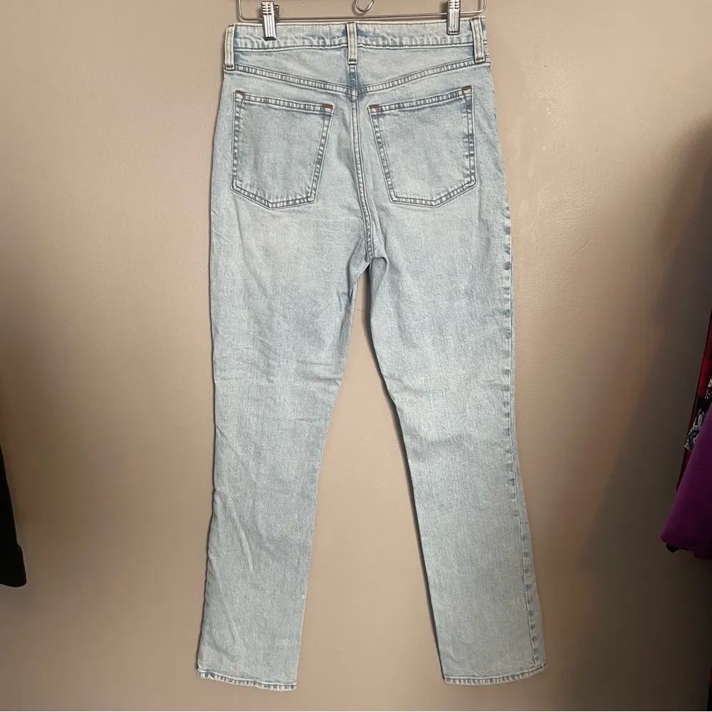 Abercrombie & Fitch The Skinny High Rise Front Slit Jeans Light wash - Image 3