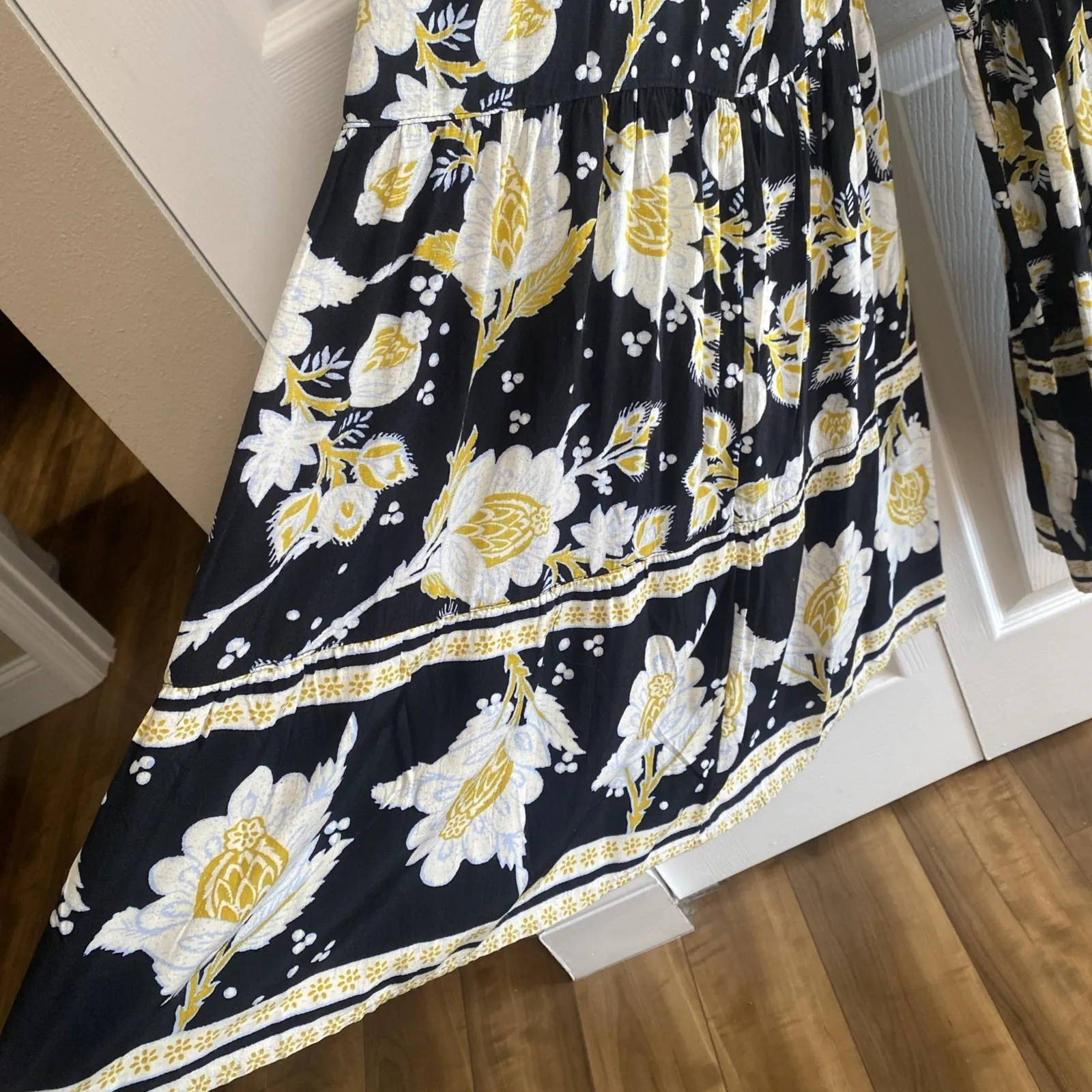 Free People XS Moonless Combo Black Floral Jumpsuit NEW Little Of Your Love - Image 7