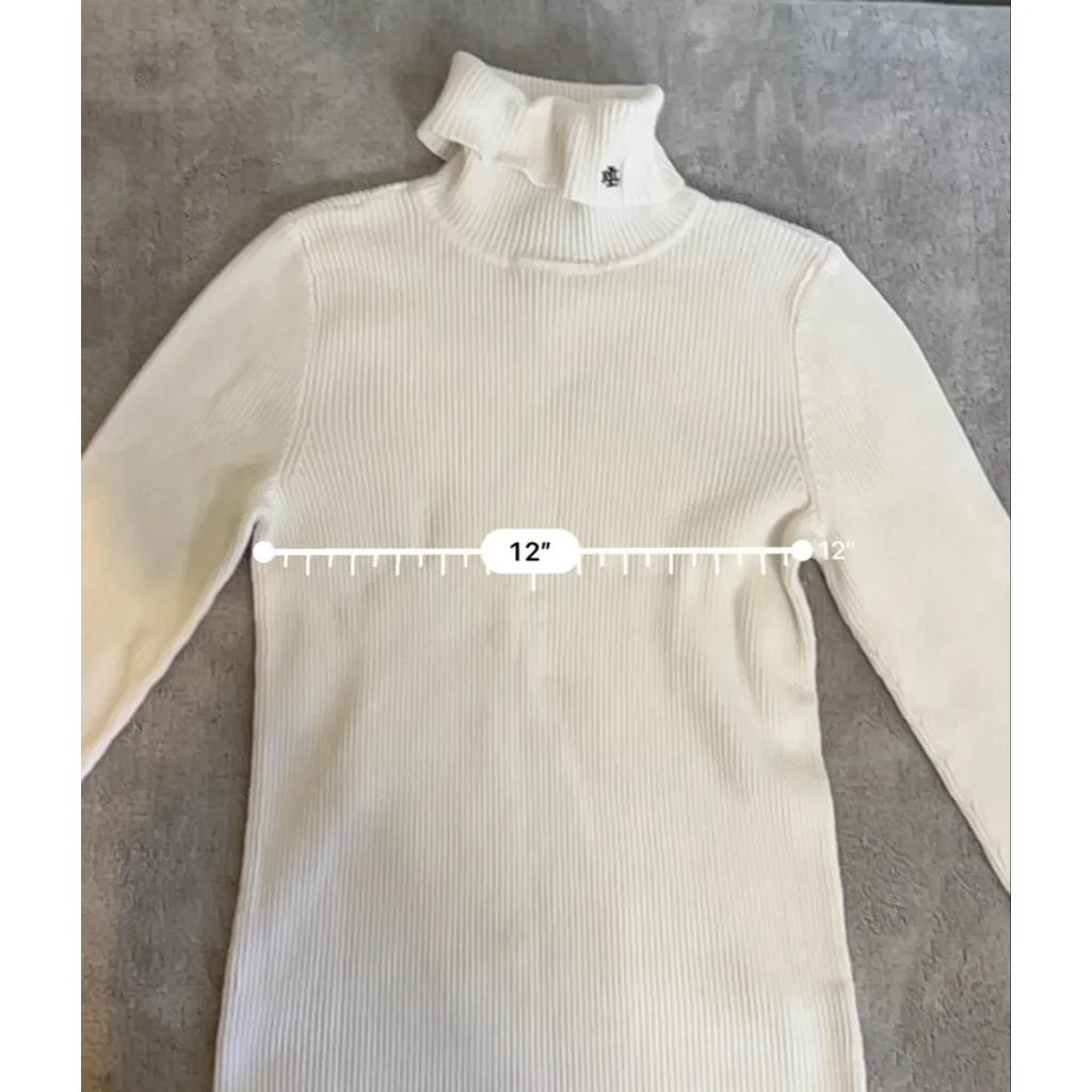 Women's Lauren Ralph Lauren Turtleneck Sweater MP White Size undefined - Image 5