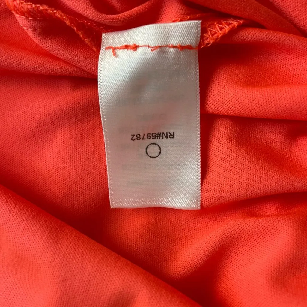 Hailey Logan by Adrianna Papell Neon Orange/Coral Cutout Chiffon Mini Dress - Image 12