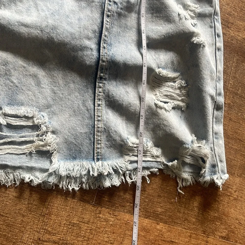 Forever 21 Denim Dress Distressed with Zipper - Image 9