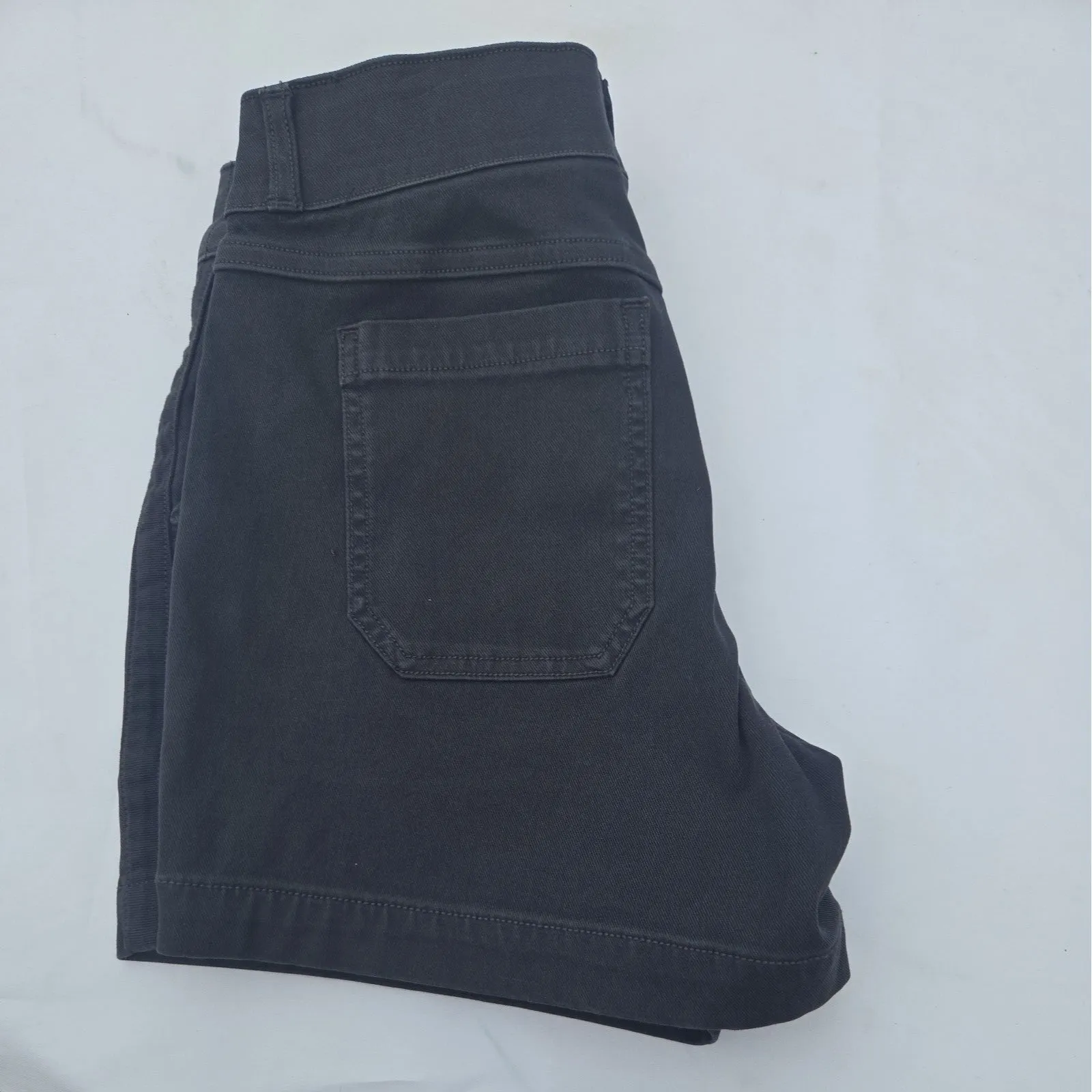 SPANX Stretch Twill Shorts, Charcoal Black, Pull on Size Xs - Image 6