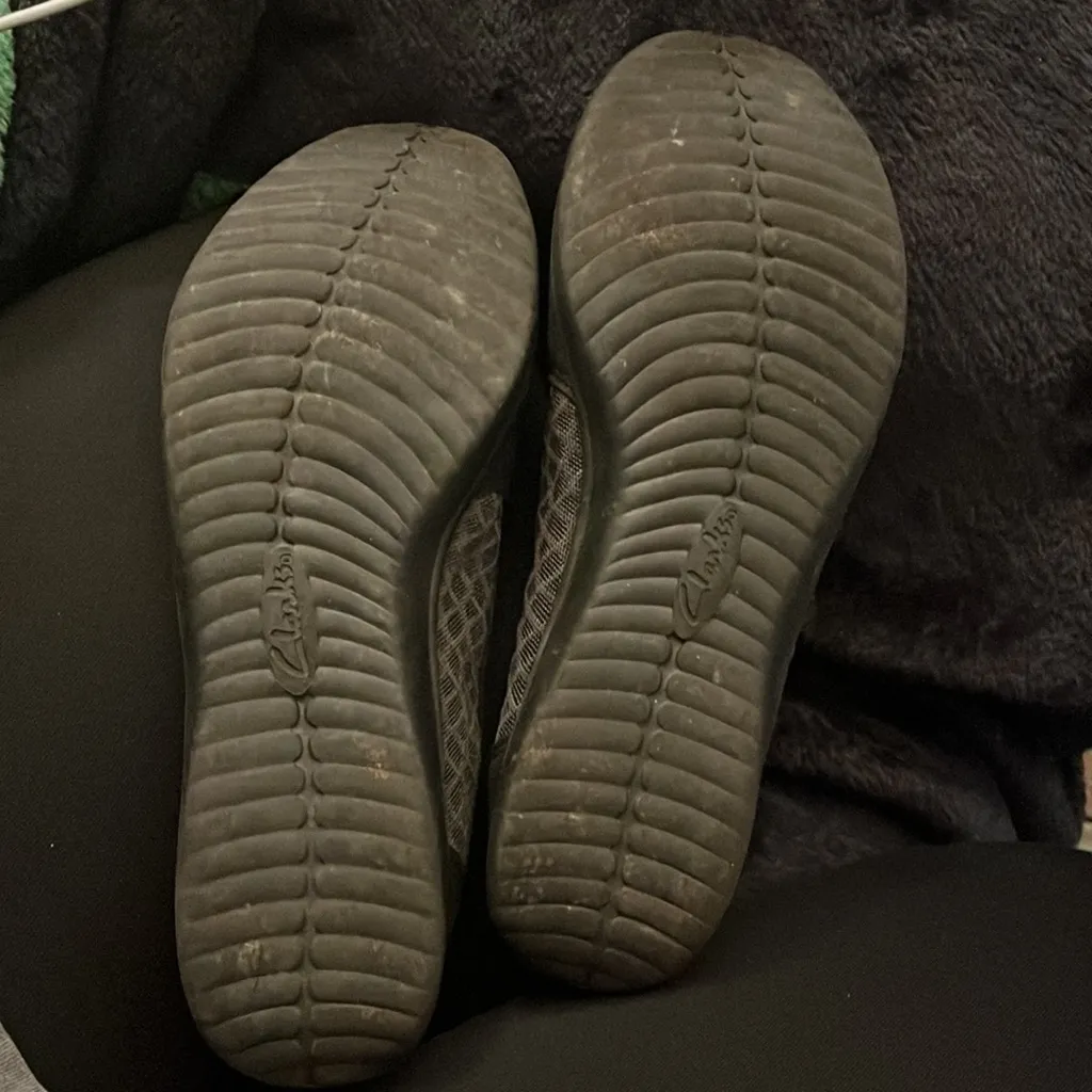 Clark’s Collection Charron Myrtle Loafers Slip Ons black gray pink accent size 9 - Image 2