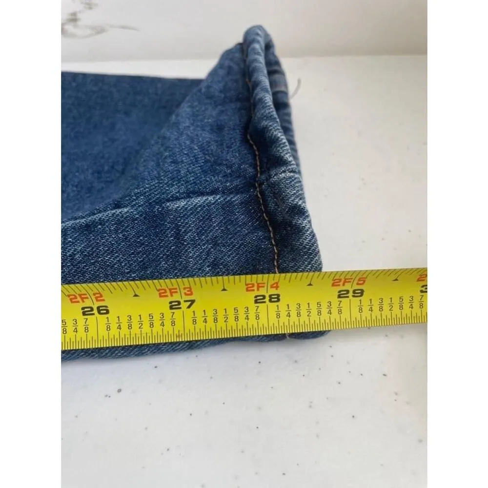 NWT Vintage Wrangler Relaxed Fit Mom Jeans Size 9/10 Blue Green Fleece Lined NEW - Image 10