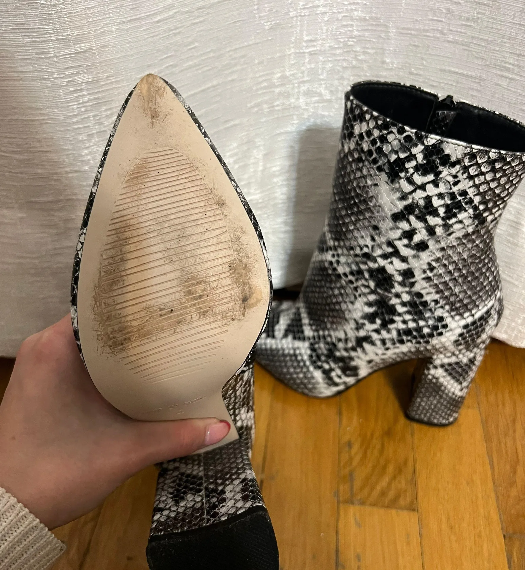 Pretty Little Thing Snakeskin Booties - Image 3