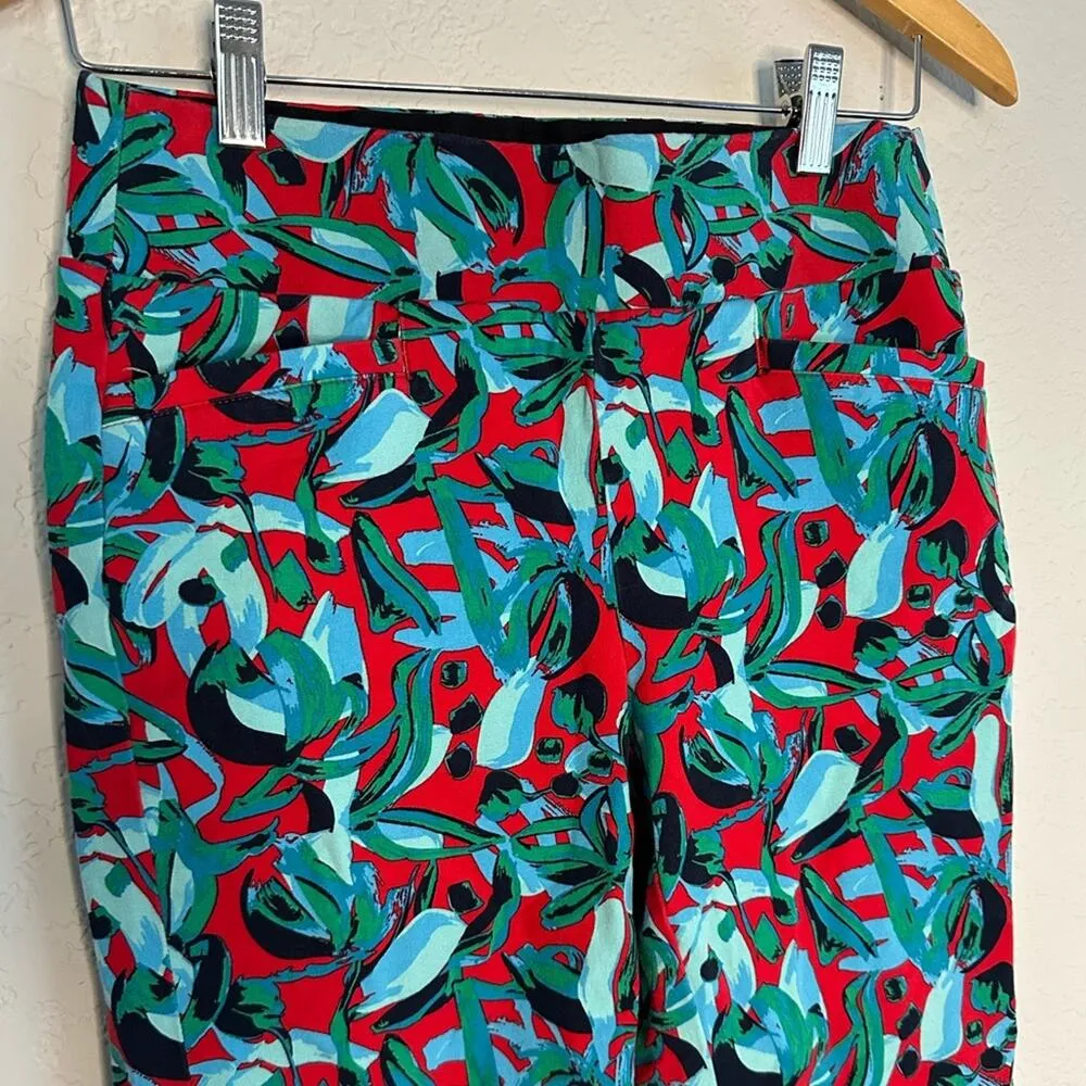 Soft Surroundings Superla Stretch Pull-On Kalea Straight Leg Crop Pants Colorful - Image 2