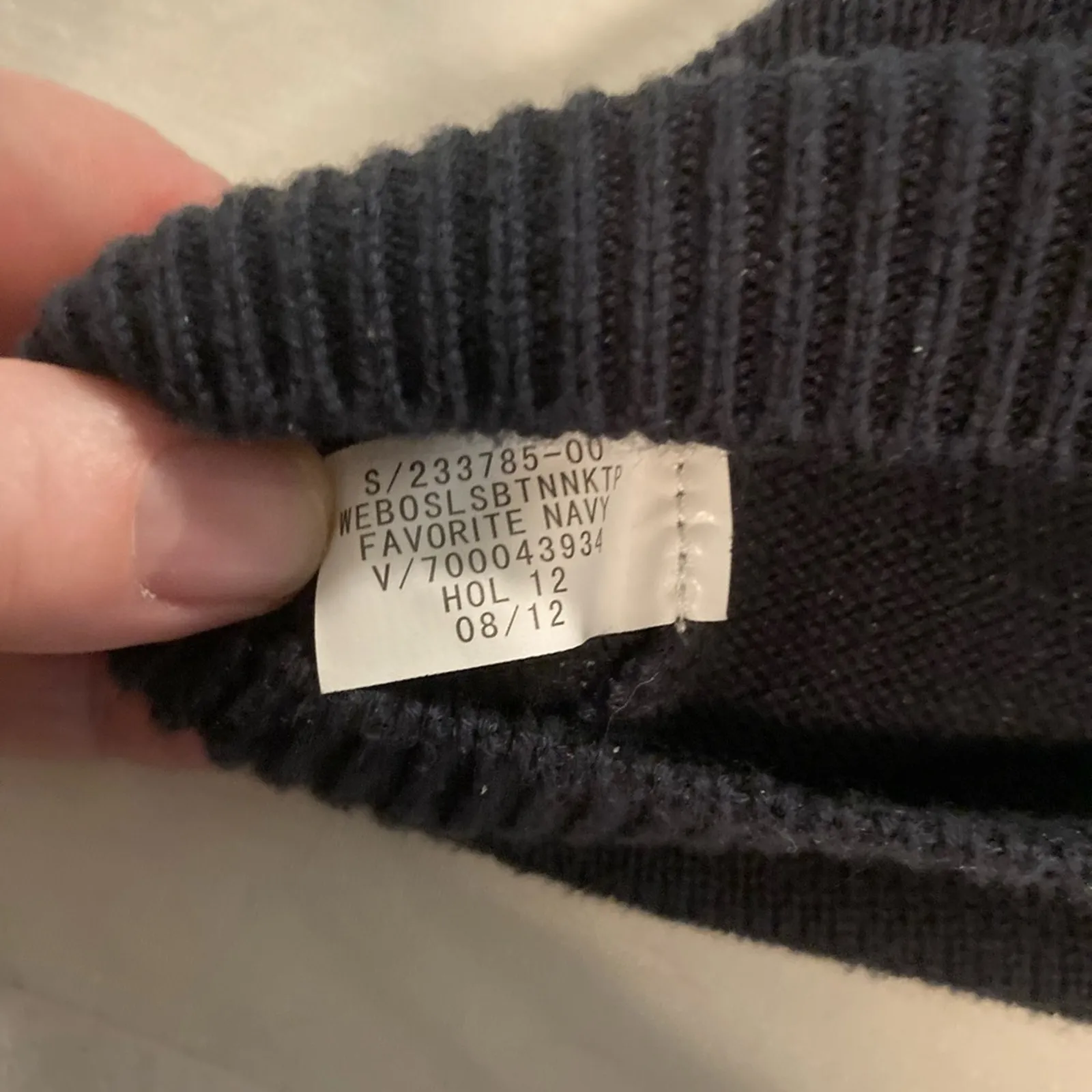 Banana Republic Nautical Ribbed Navy Longsleeve Button Cowl Turtleneck Sweater-S - Image 8