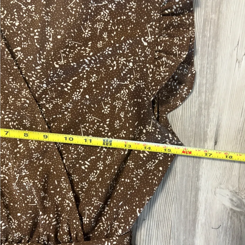 Chic Brown Floral Maxi Dress - Image 5