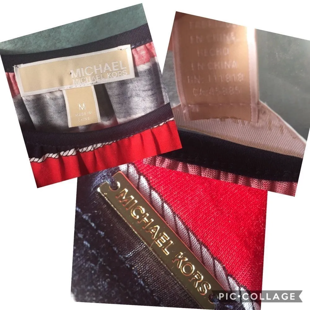 MICHAEL Michael Kors Rugby Stripe Scoop Neck Top - Image 5