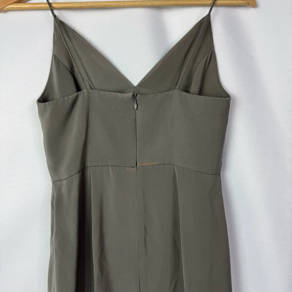 Revolve Shona Joy Stellar Drape Olive Green Midi Dress 2 - Image 7