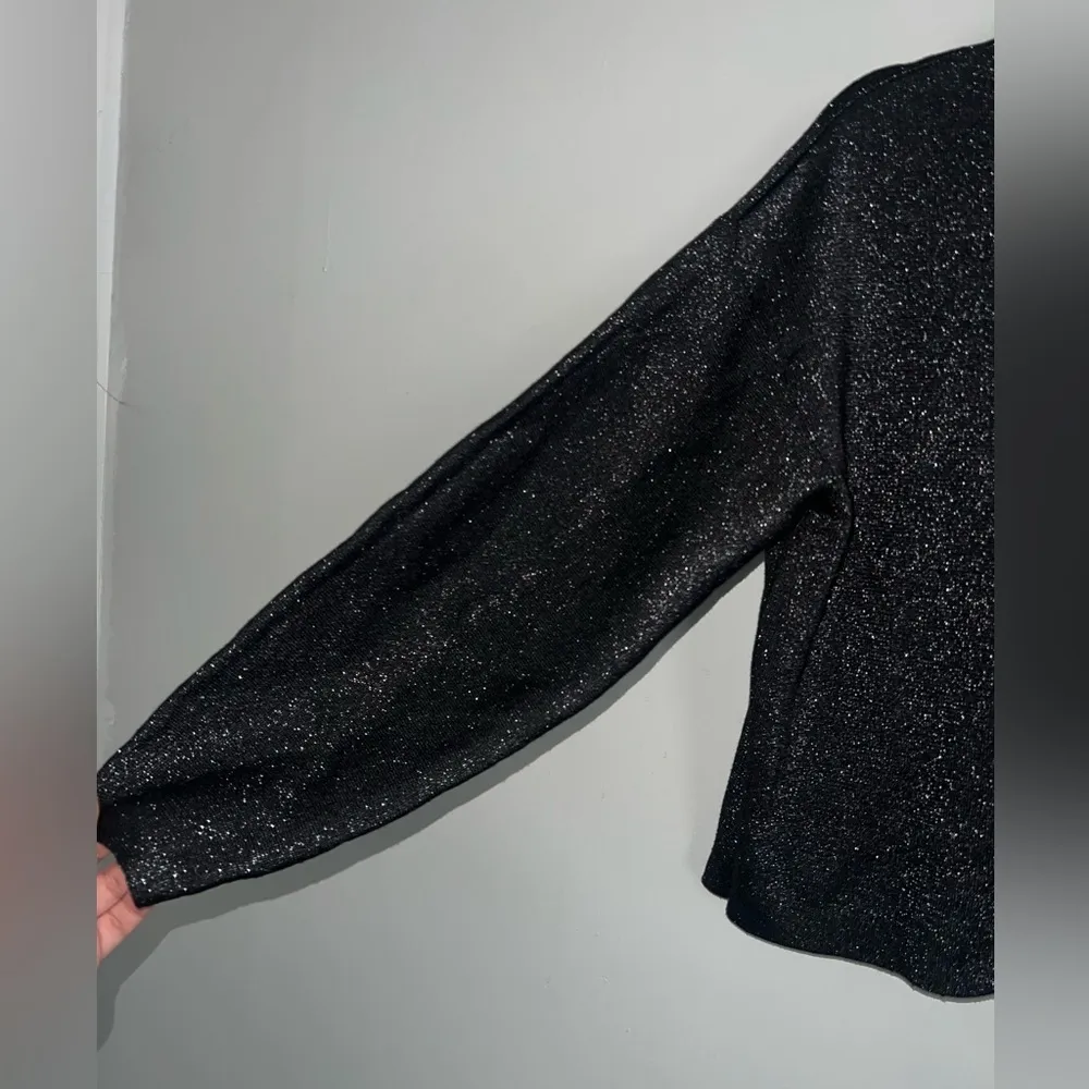 H&M Smalk Black Sparkle Sweater - Image 2
