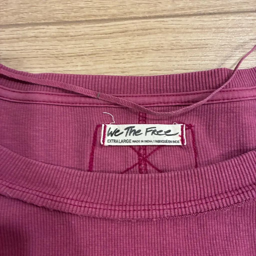 We the Free People Daisy Chain Cuff Mauve Pink Long Sleeve Top Size XL - Image 2