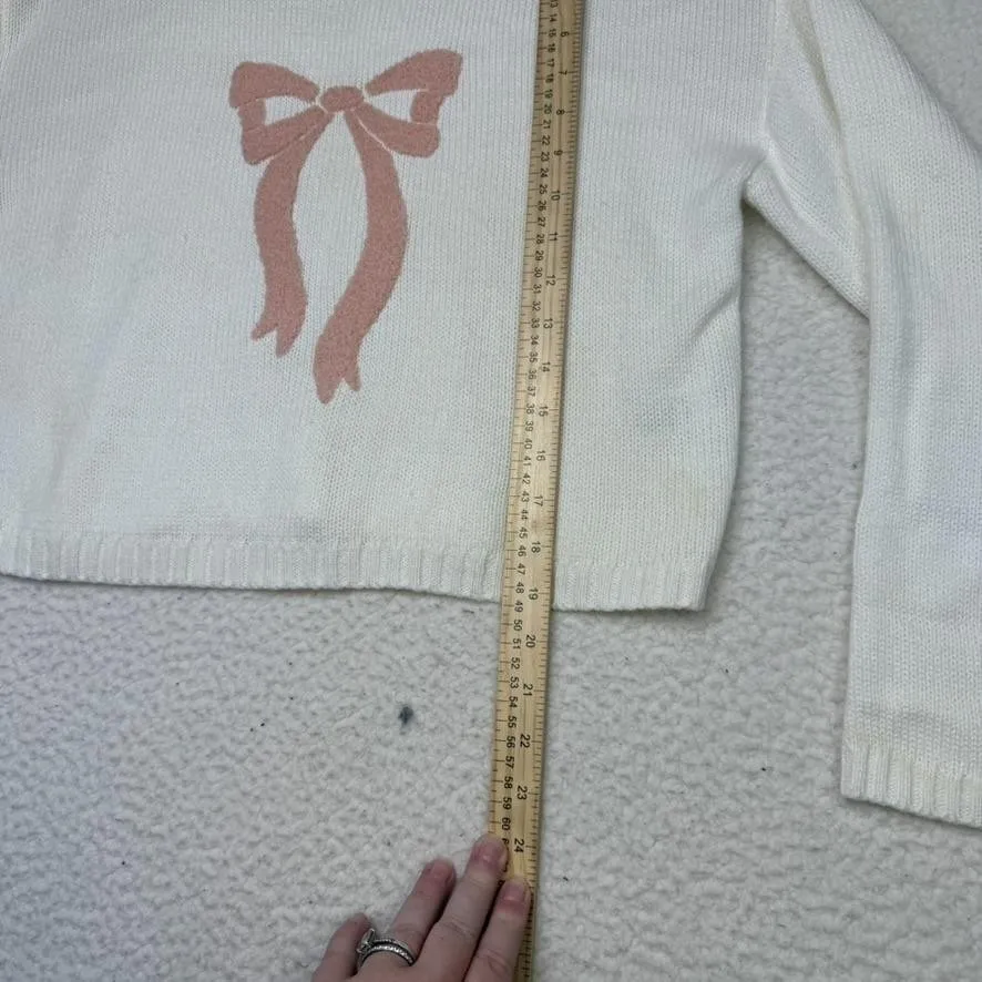 Sincerely Jules Sweater Womens‎ Medium Bow Pullover Crewneck Soft Knit - Image 8