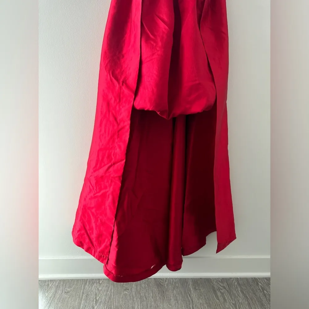 Hutch  Red Straplesss High Low Bubble Gown 6 - Image 10
