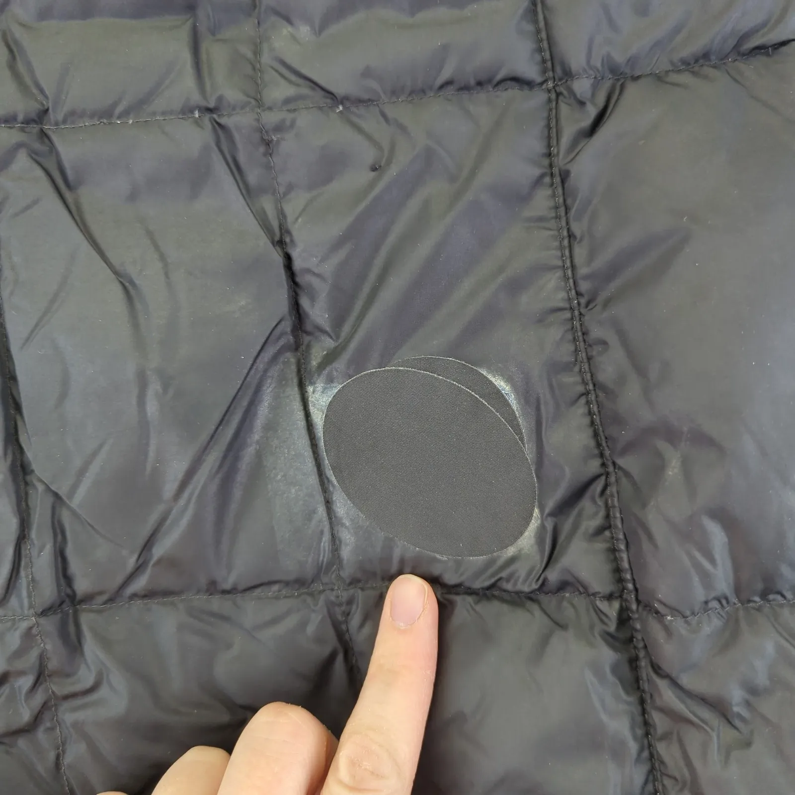 The North Face Women Black 600 Fill Down Parka Jacket Long Coat Size Small PATCH - Image 5