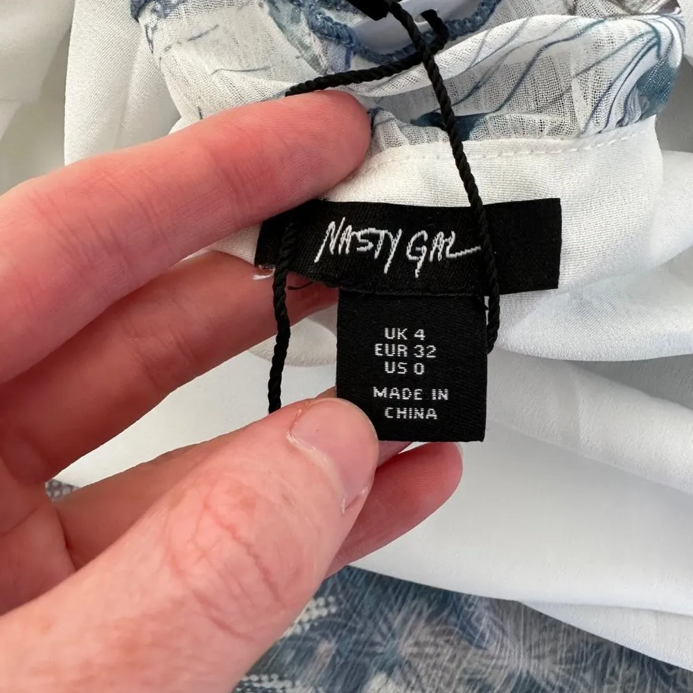 Nasty Gal X Nick Fierro Tattoo Ruffle Maxi Dress - Image 4