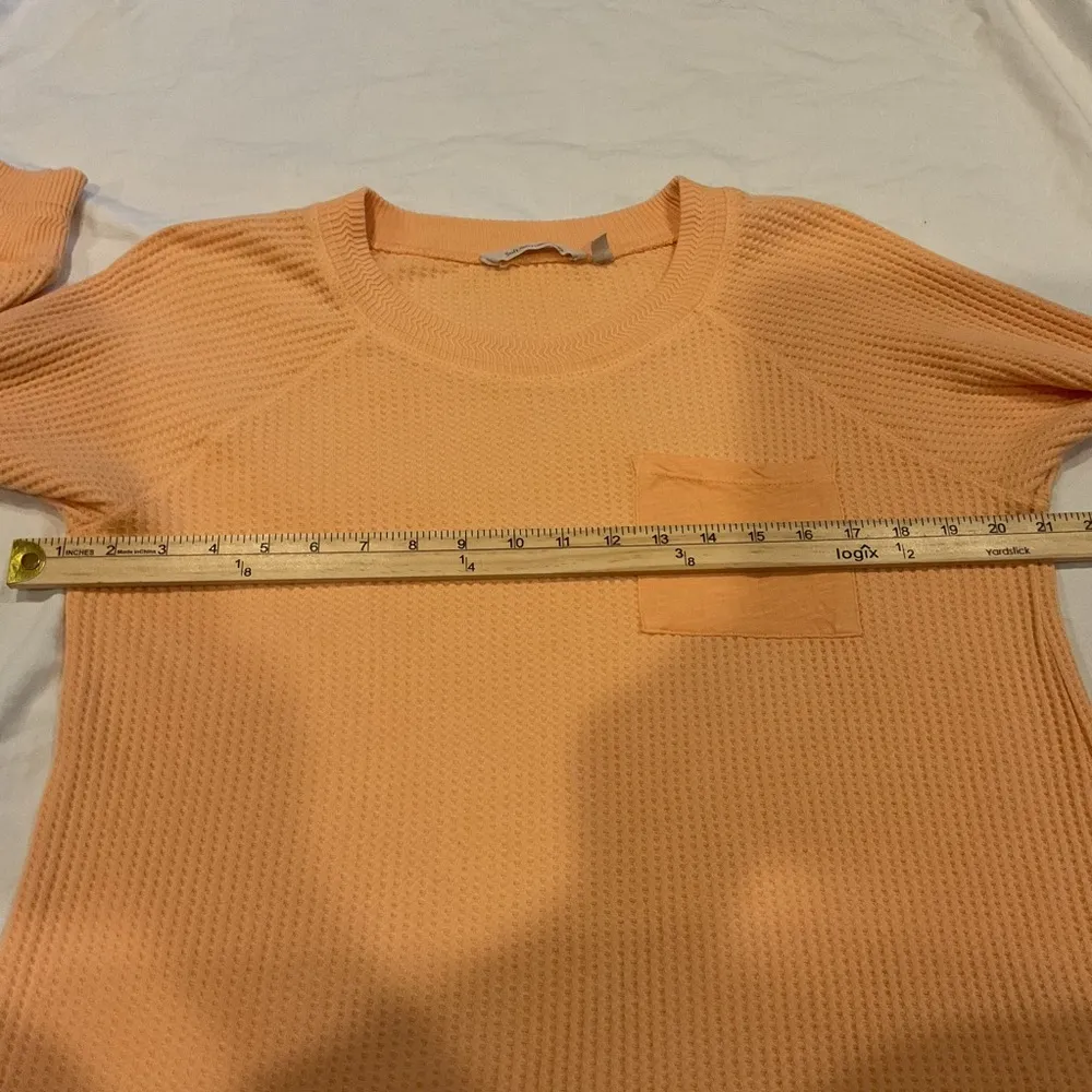 Soft Surroundings Apricot Waffle Knit - Image 5