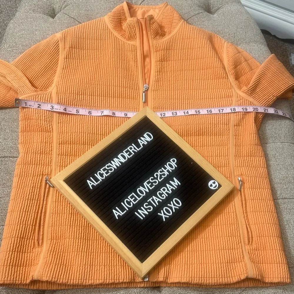 Aeros by Kristen Blake Ribbed‎ Jacket Orange Size M - Image 14