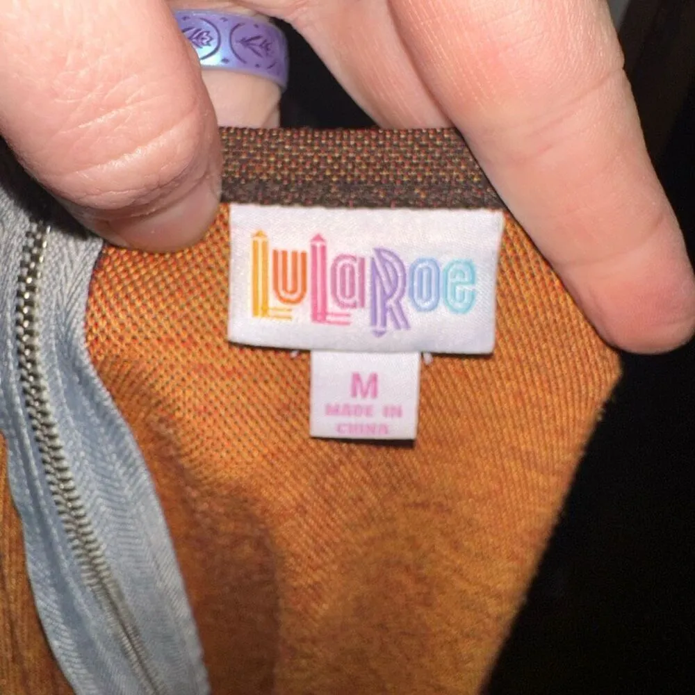 Lularoe M brown floral fit and flare  Amelia dress - Image 3