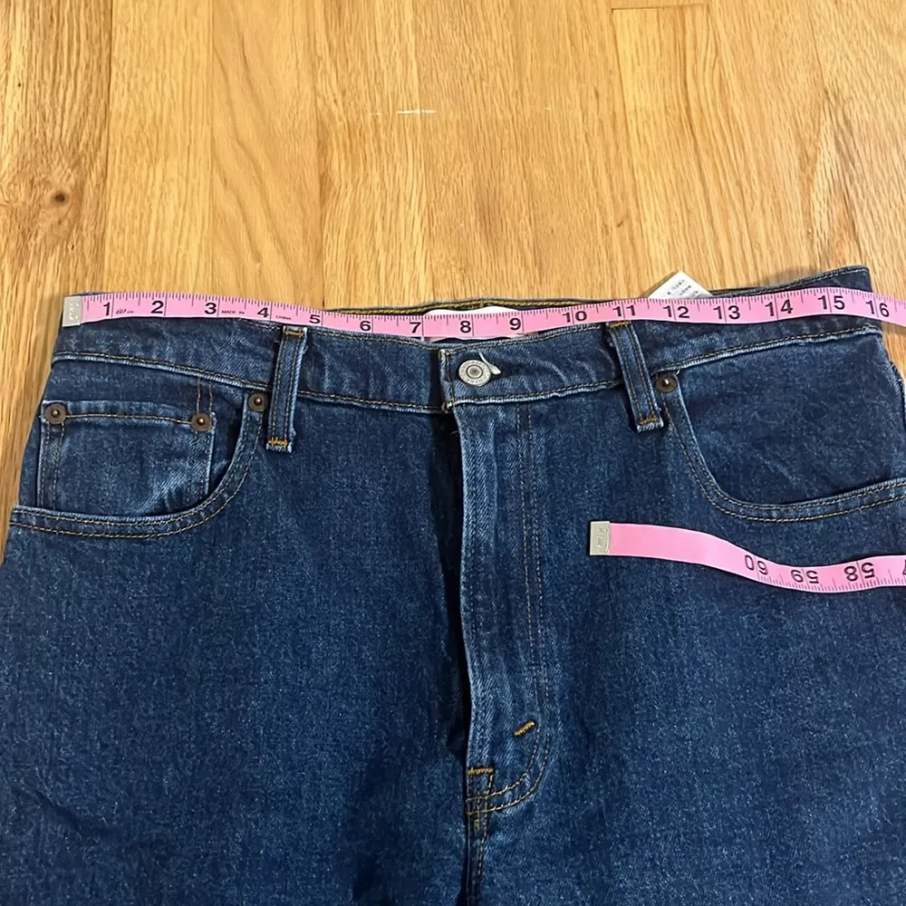 Abercrombie & Fitch The 90s Straight Ultra High Rise Dark Wash Sz 10/30 - Image 4