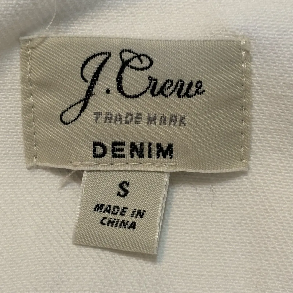 J. Crew Classic White Jean Jacket size Small 100%cotton sold out online - Image 6