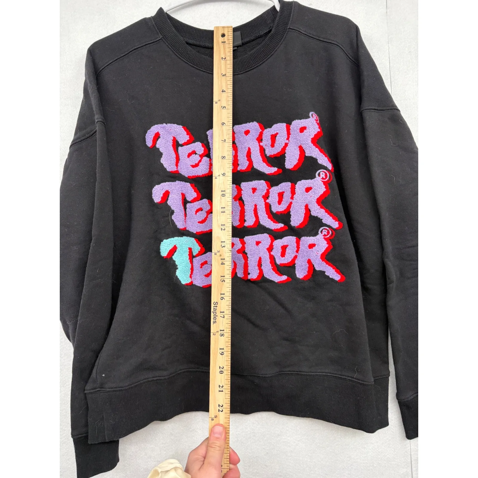 KTX Embroidered Crewneck Sweatshirt Black Size S TERROR TERROR TERROR - Image 6
