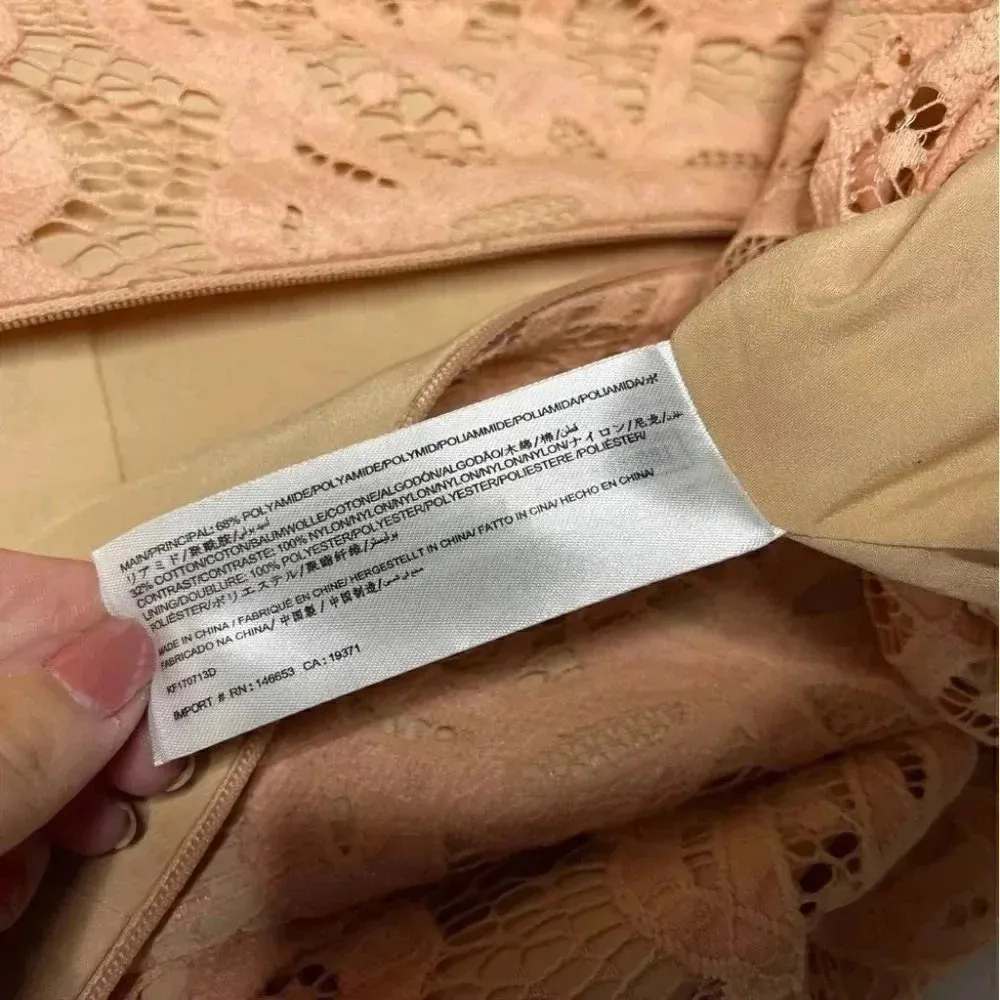 KeepSake the Label Bridges Lace Midi Dress Size XL Pink - Image 6