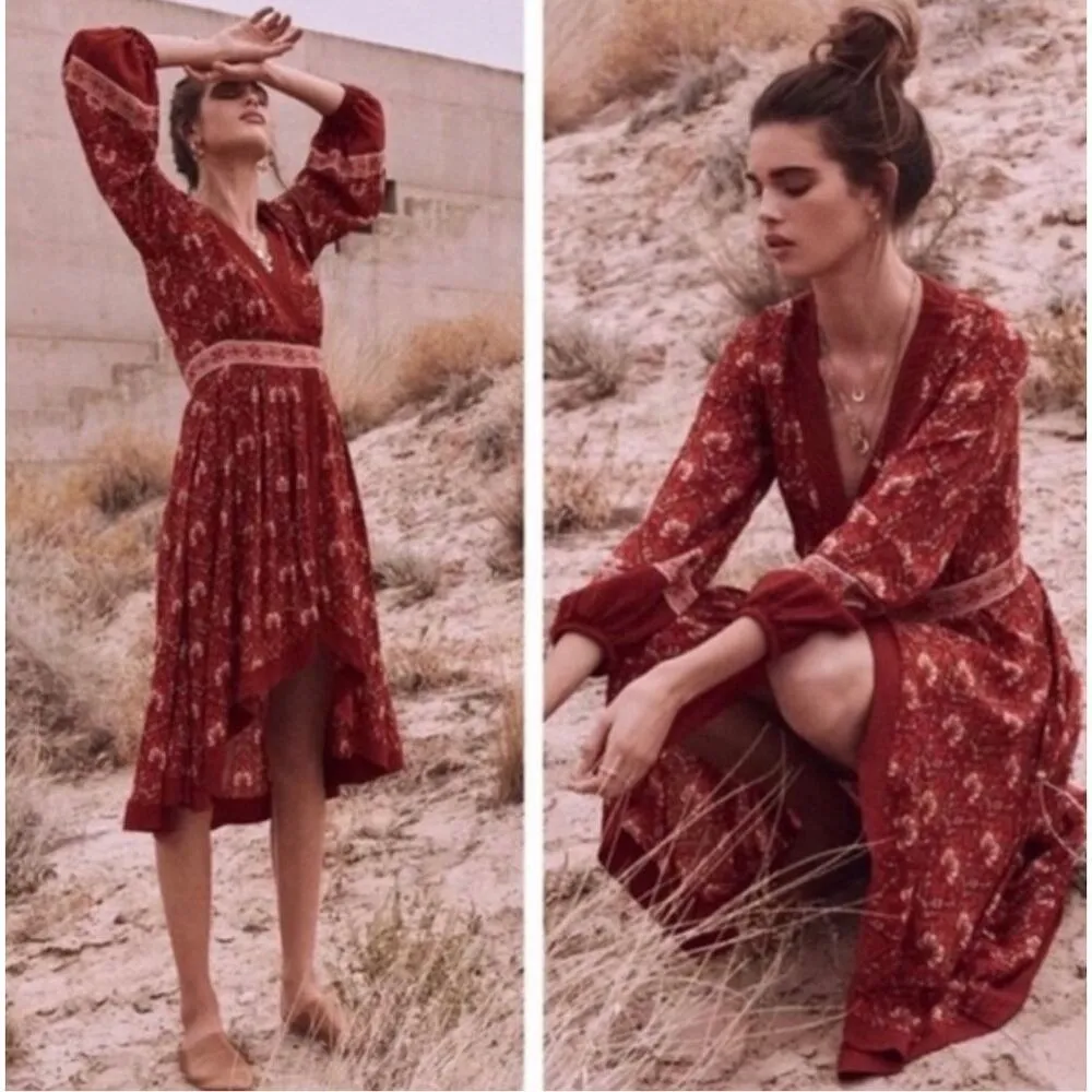 New Spell & The Gypsy Collective Jewel Soirée Dress Size XS Red - Image 2
