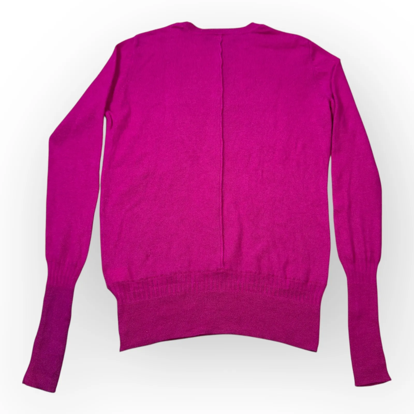 Vince Women’s Cashmere Sweater – Magenta Crew Neck Pullover Size XXS - Image 5