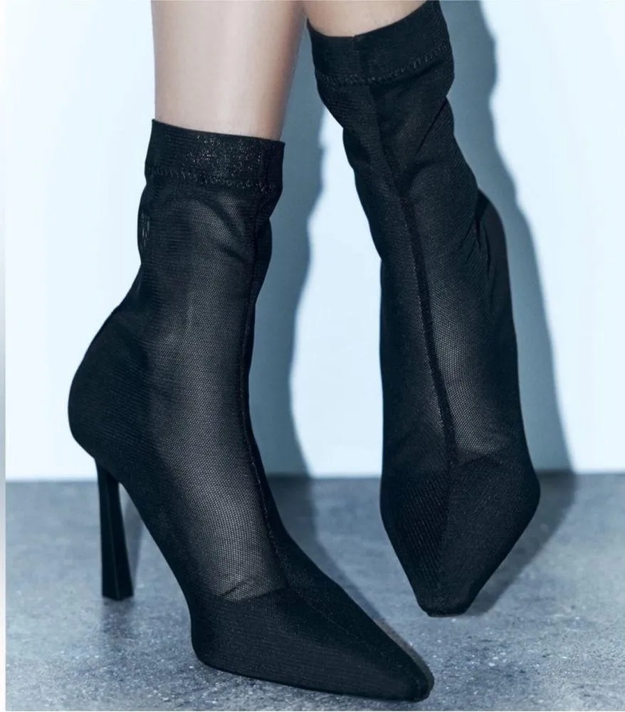 Zara Mesh Booties - Image 4