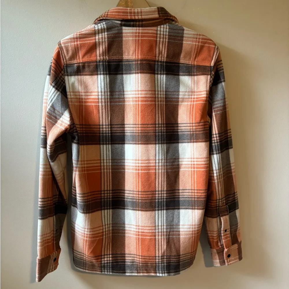 Arizona Jean Company Orange and White Casual Button Flannel - Image 9