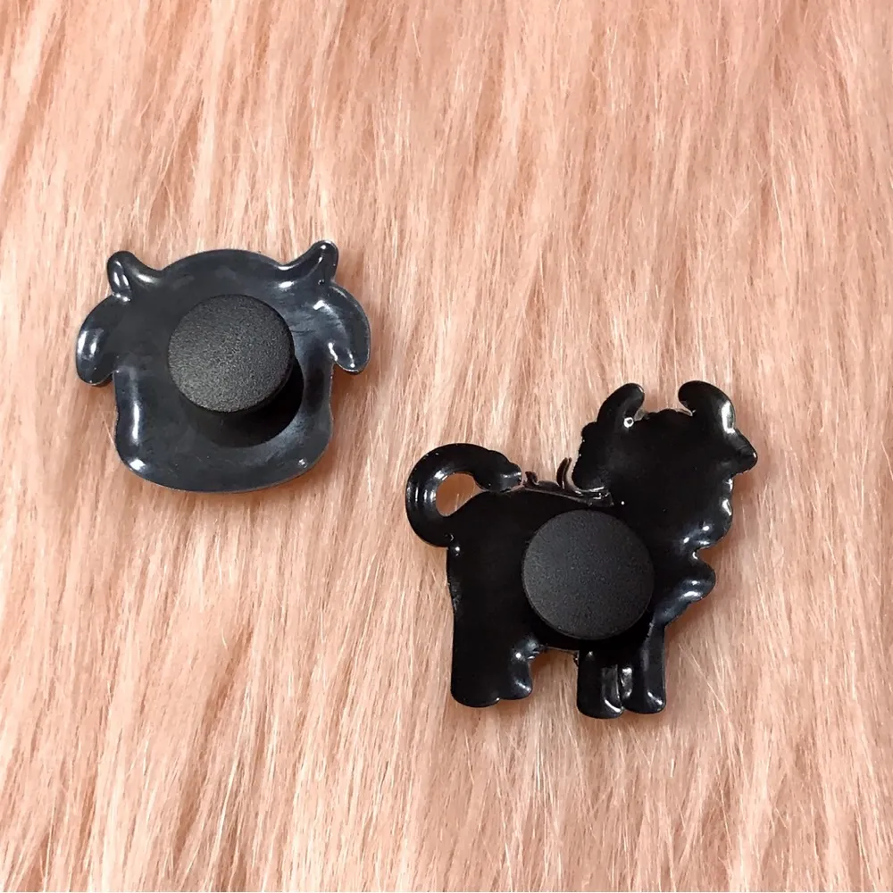 Set of Two Bohemian Cow Shoe Charms - Image 3