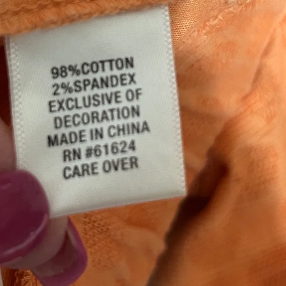 Laura Ashley Women‎ Jacket L Orange Textured Dot Button Front 3/4 Sleeve Casual - Image 13