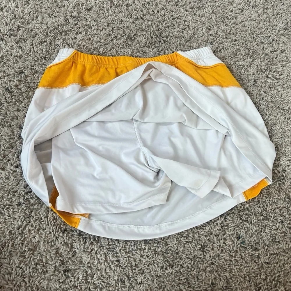 Prince Vintage Athletic Tennis Skort White Yellow Pull On Waist Size Large - Image 4