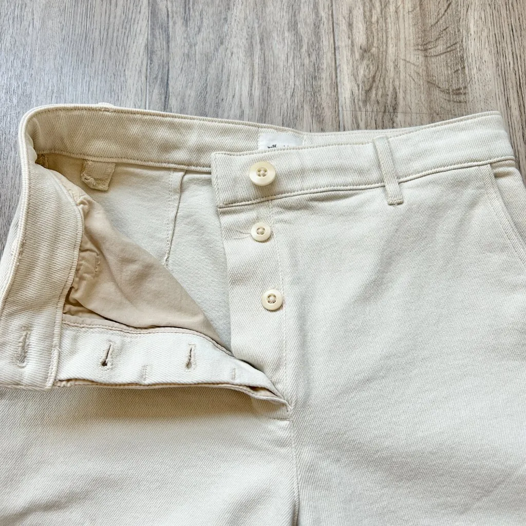 Wilfred Free Modern High Waisted Twill Cargo Pants in Sand Size 00 - Image 7