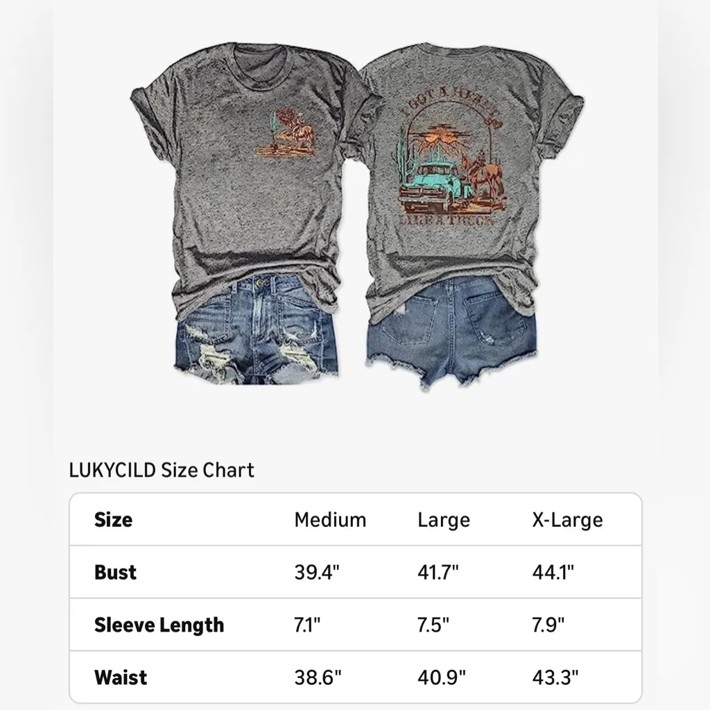 NEW I Got A Heart Like A Truck T Shirt Country Music Nashville Concert Shirt L Gray Size L - Image 4